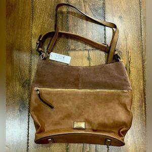 Simply Noelle Faux Leather brown Hobo Bag. Beautiful bag! NWT